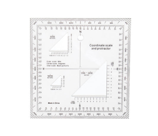 Coordinate Scale Protractor - Tactical Choice Plus