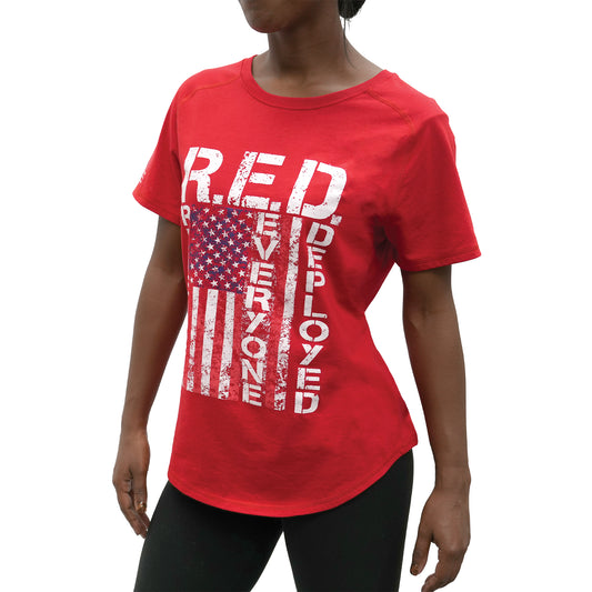 Rothco Womens R.E.D. (Remember Everyone Deployed) T-Shirt - Red - Tactical Choice Plus