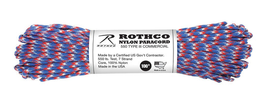 Rothco 550lb Type III Nylon Camo Paracord - Tactical Choice Plus