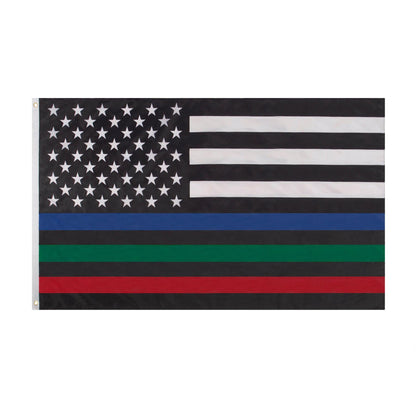 Rothco Thin Red, Blue, and Green Line US Flag - 3' x 5' - Tactical Choice Plus