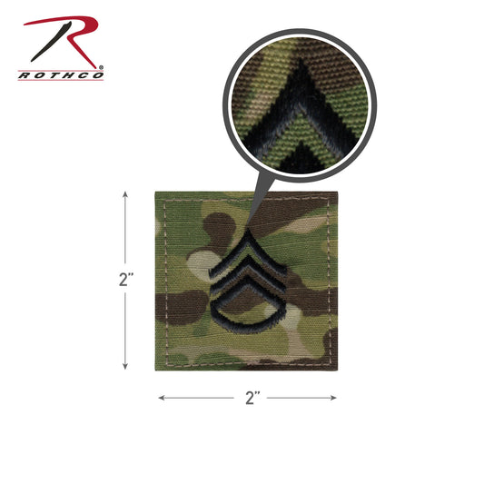 Rothco Official U.S. Made Embroidered Rank Insignia Staff Sergeant Patch - Tactical Choice Plus