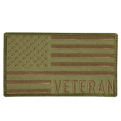 Veteran US Flag Patch - Coyote Brown - Tactical Choice Plus