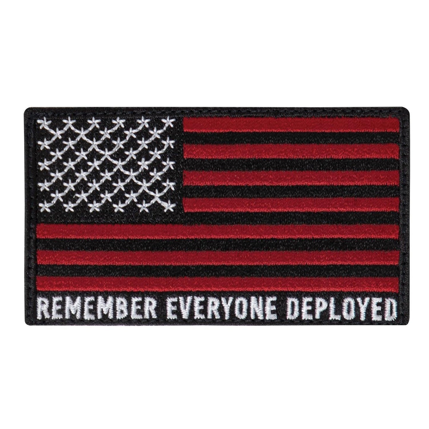 R.E.D. (Remember Everyone Deployed) Flag Patch With Hook Back - Tactical Choice Plus