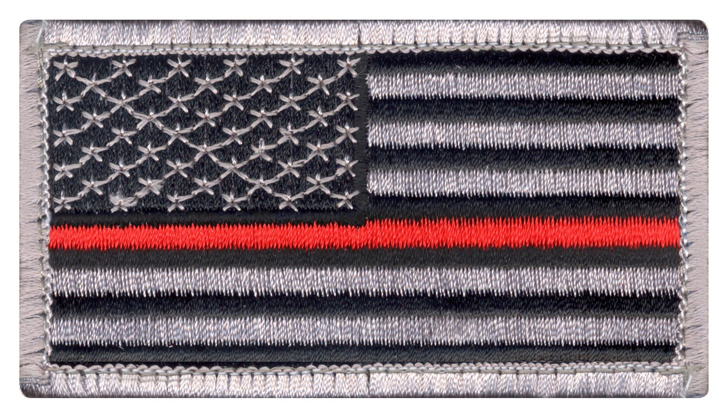 Rothco Thin Red Line US Flag Patch - Hook Back - Tactical Choice Plus