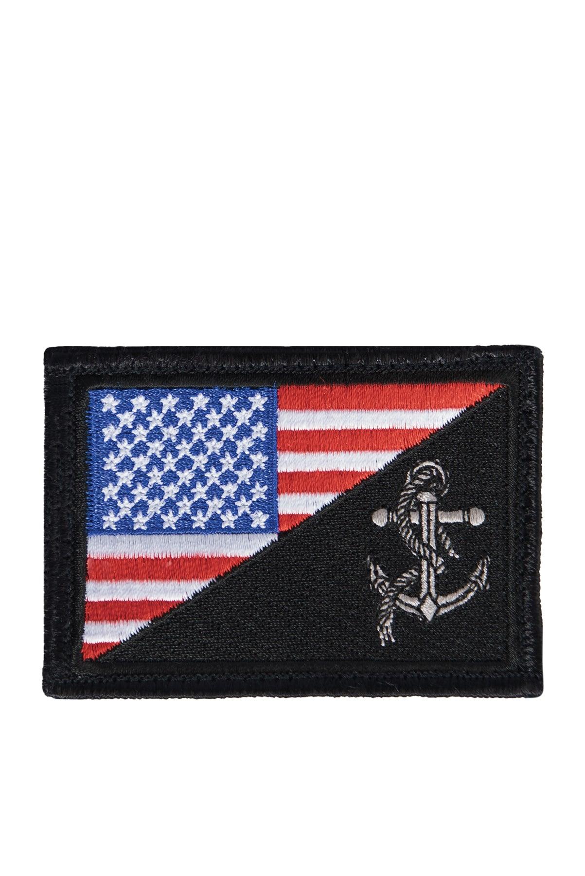 US Flag / USN Anchor Patch With Hook Back - Tactical Choice Plus