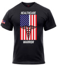 Rothco Healthcare Warrior US Flag T-Shirt - Black - Tactical Choice Plus