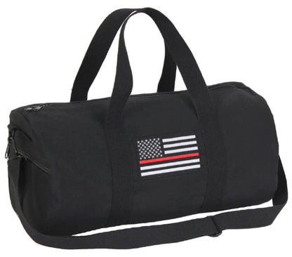 Thin Red Line Canvas Shoulder Duffle Bag - 19 Inch - Tactical Choice Plus