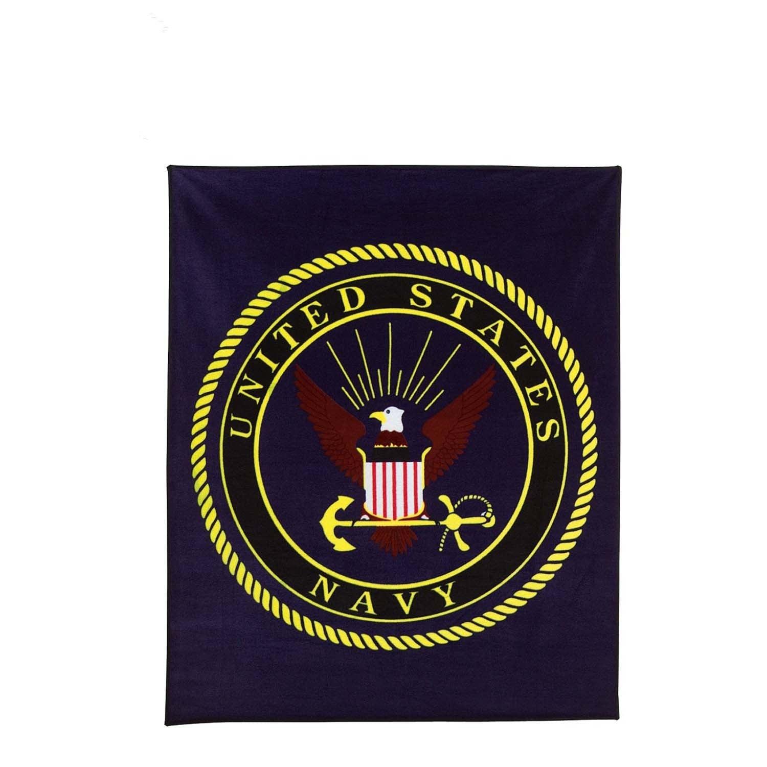 US Navy Military Insignia Fleece Blanket - Tactical Choice Plus