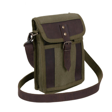 Canvas Travel Portfolio Bag With Leather Accents - Tactical Choice Plus