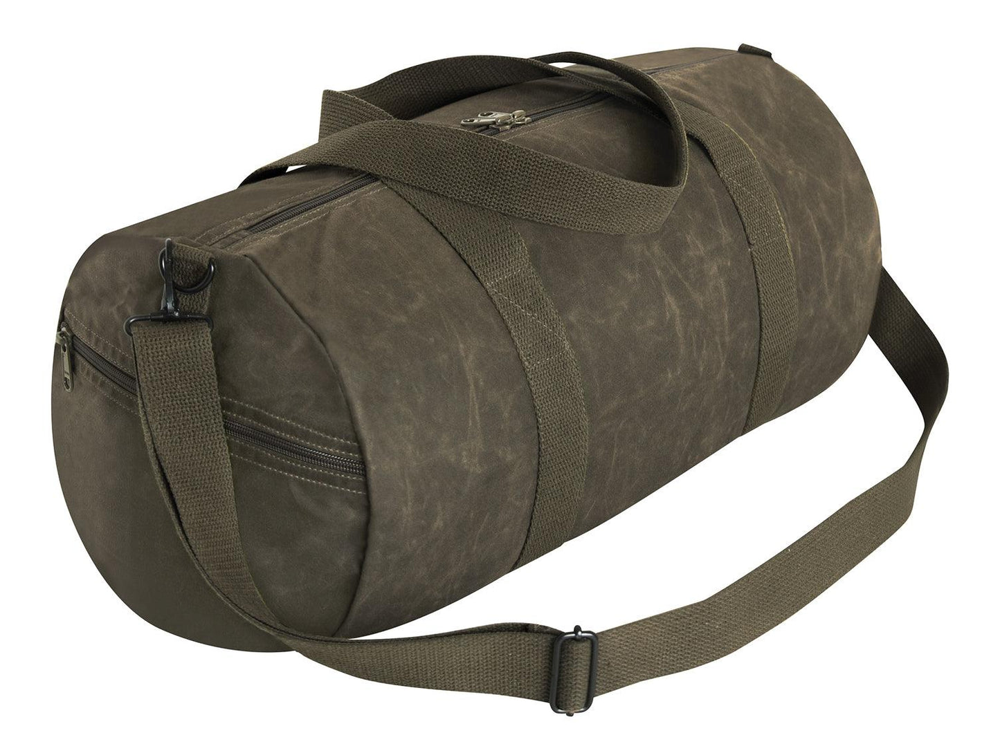 Waxed Canvas Shoulder Duffle Bag - 19 Inch - Tactical Choice Plus