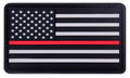 Rothco Rubber Thin Red Line Flag Patch - Hook Back - Tactical Choice Plus