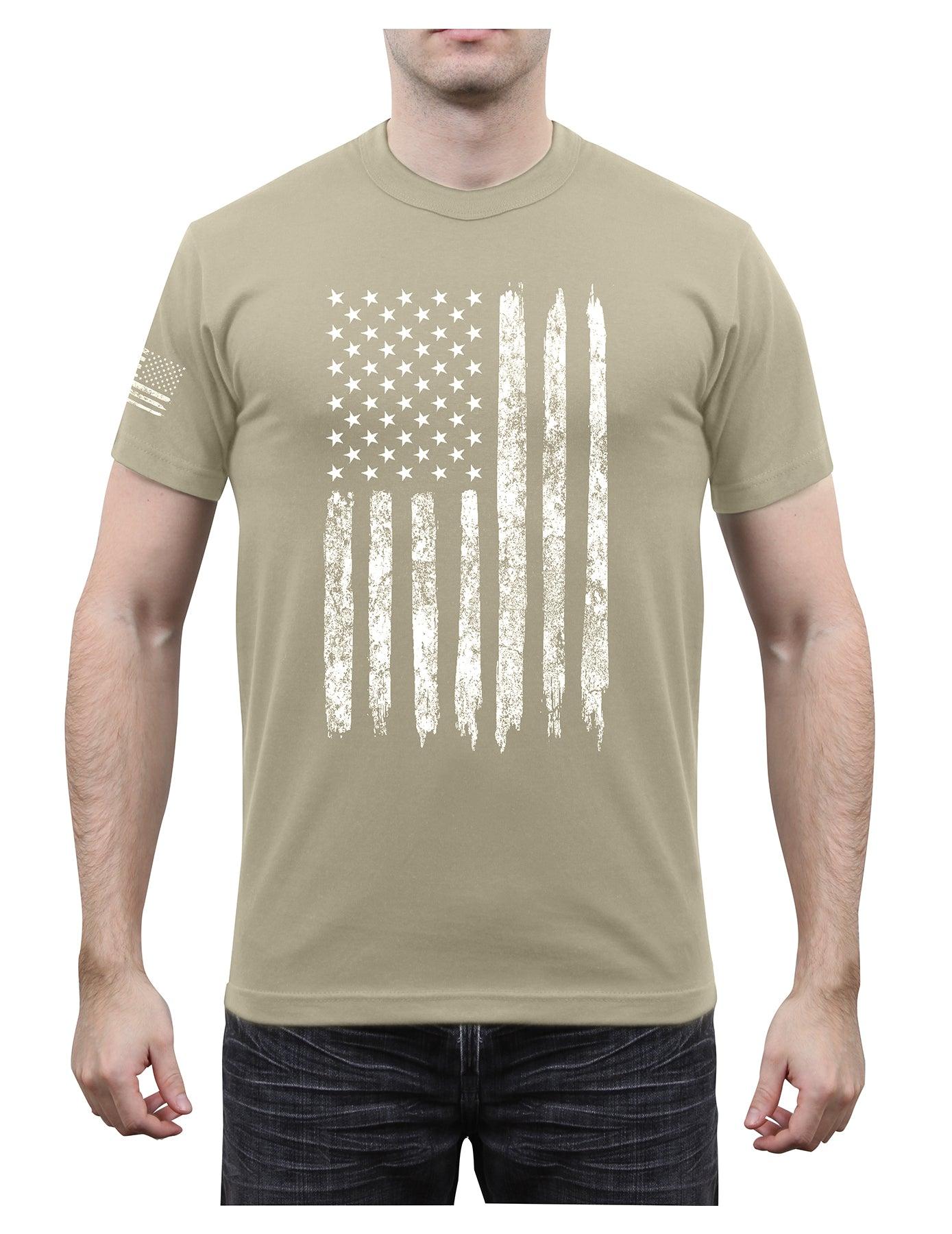 Rothco Distressed US Flag Athletic Fit T-Shirt - Tactical Choice Plus