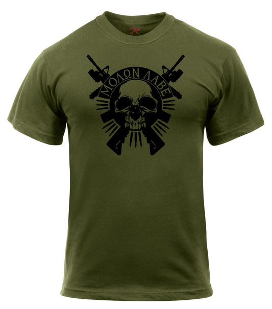 Molon Labe Skull T-Shirt - Tactical Choice Plus