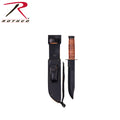 Rothco Military Fighting Utility Knife With Leather Handle - Tactical Choice Plus