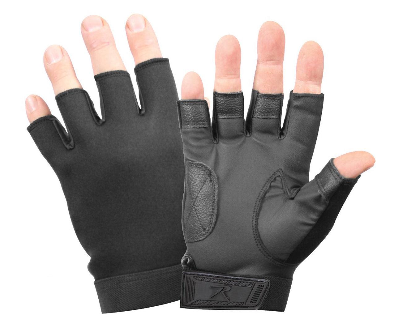 Fingerless Stretch Fabric Duty Gloves - Tactical Choice Plus