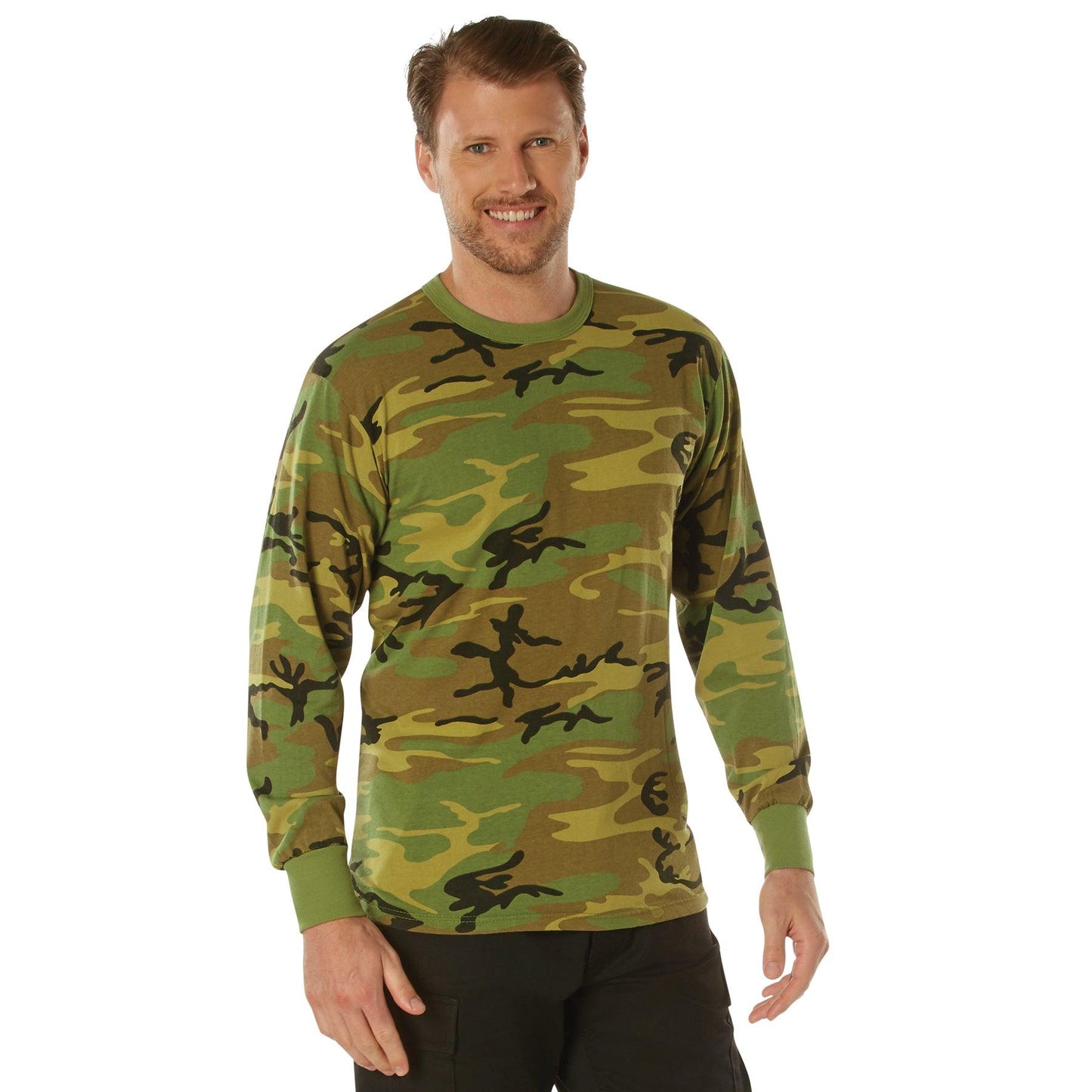 Rothco Long Sleeve Vintage T-Shirt - Woodland Camo - Tactical Choice Plus