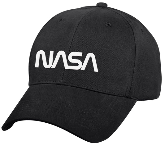 NASA Worm Logo Low Profile Cap - Black - Tactical Choice Plus