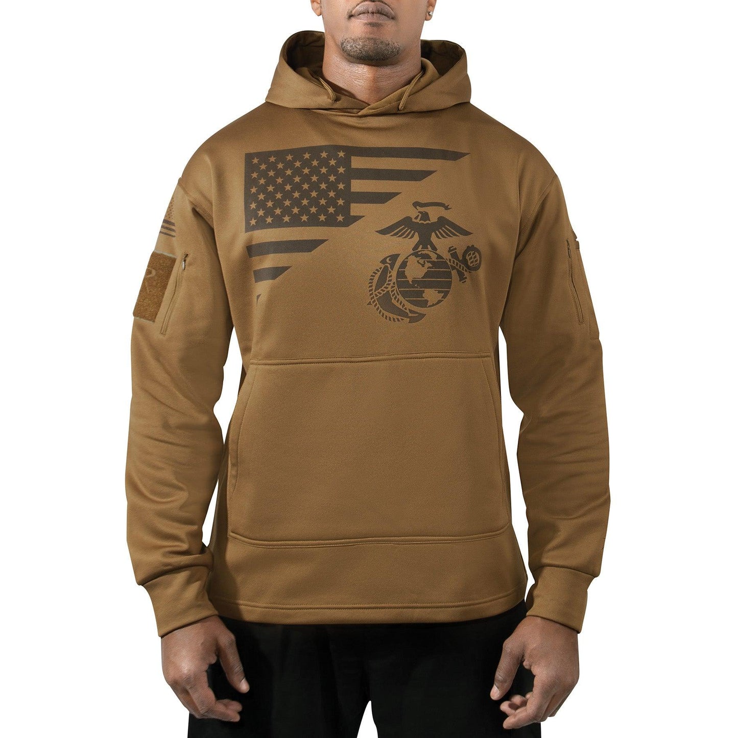 Rothco US Flag / USMC Eagle, Globe, & Anchor Concealed Carry Hoodie - Tactical Choice Plus