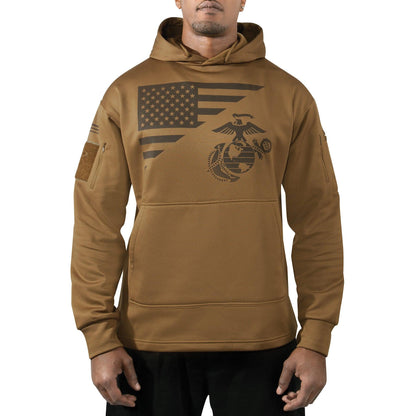 Rothco US Flag / USMC Eagle, Globe, & Anchor Concealed Carry Hoodie - Tactical Choice Plus