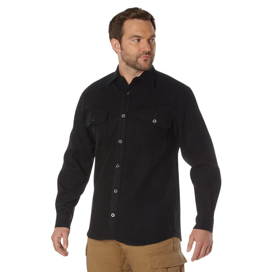 Rothco Heavy Weight Solid Flannel Shirt - Tactical Choice Plus