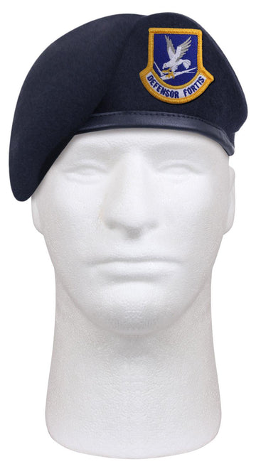 Inspection Ready Beret With USAF Flash - Midnight Navy Blue - Tactical Choice Plus