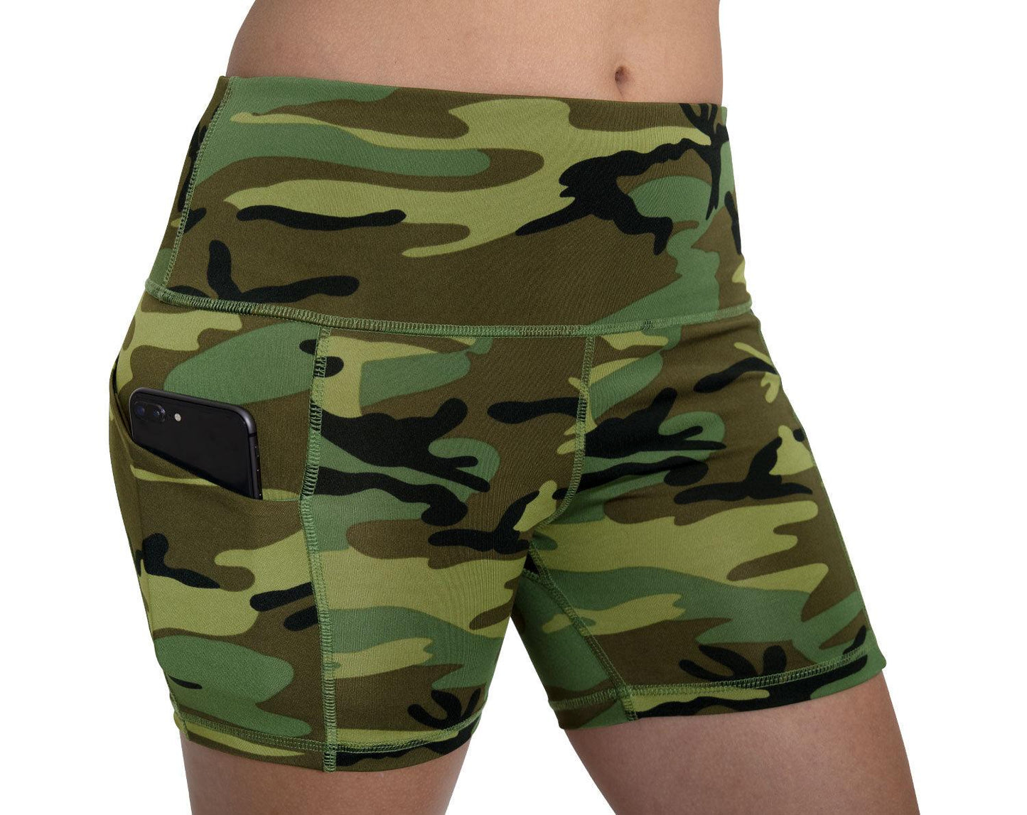 Rothco Womens Camo Workout Performance Legging Shorts - Tactical Choice Plus