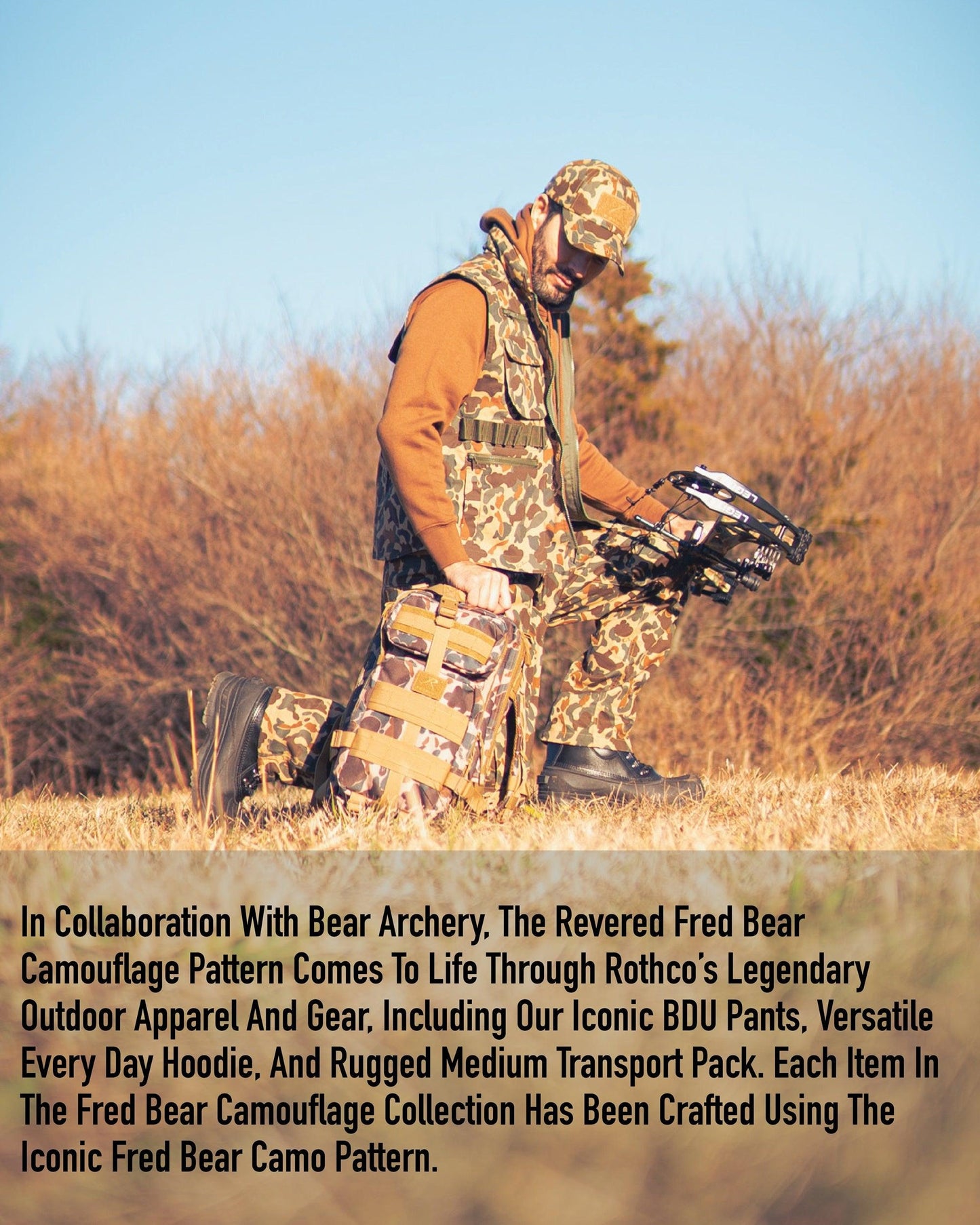 Rothco X Bear Archery Fred Bear Camo Adjustable Boonie Hat - Tactical Choice Plus