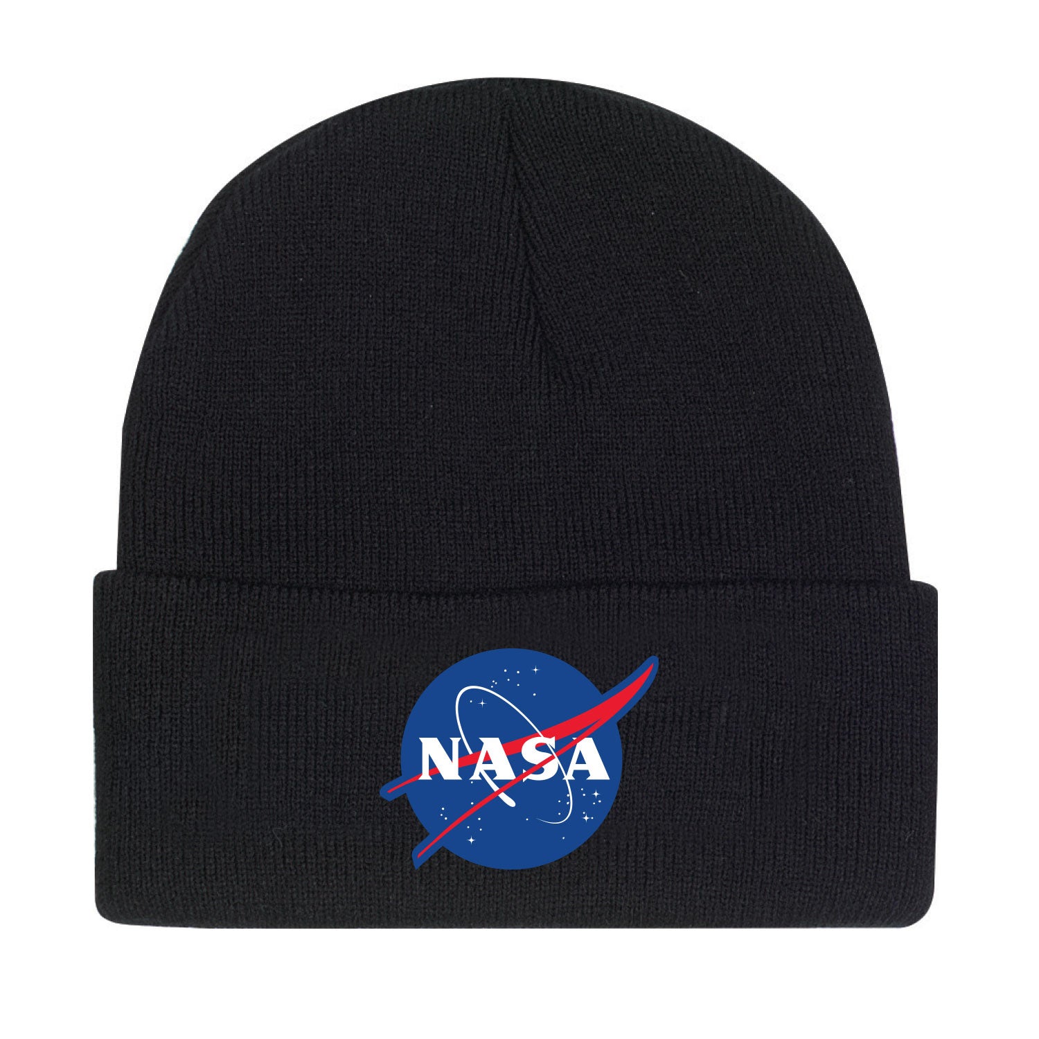 Deluxe NASA Meatball Logo Embroidered Watch Cap - Black - Tactical Choice Plus