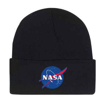 Deluxe NASA Meatball Logo Embroidered Watch Cap - Black - Tactical Choice Plus