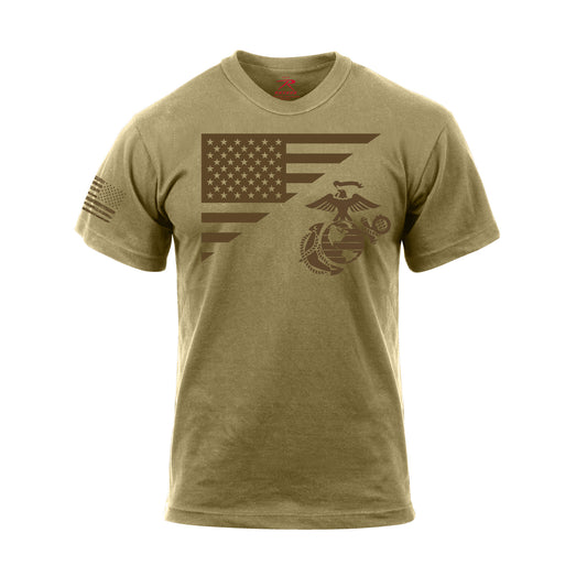 Rothco US Flag / USMC Eagle, Globe, & Anchor T Shirt - Tactical Choice Plus