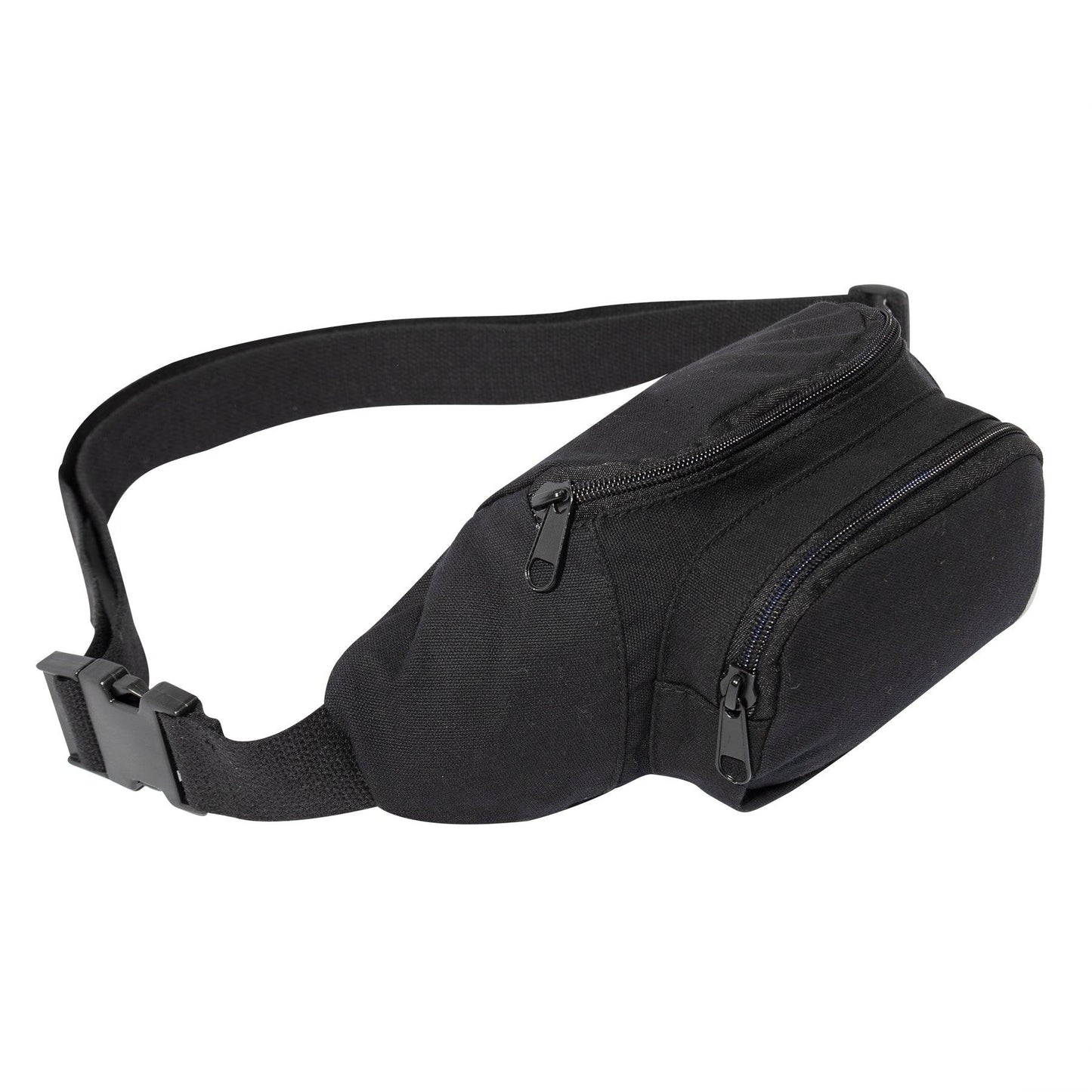 Rothco Canvas Crossbody Fanny Pack - Black - Tactical Choice Plus