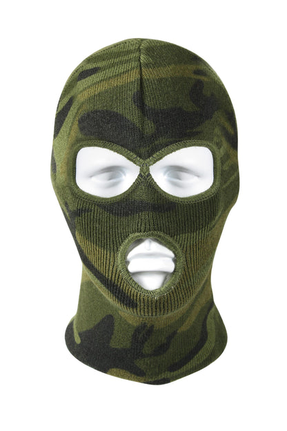 Deluxe Camo 3-Hole Face Mask - Tactical Choice Plus