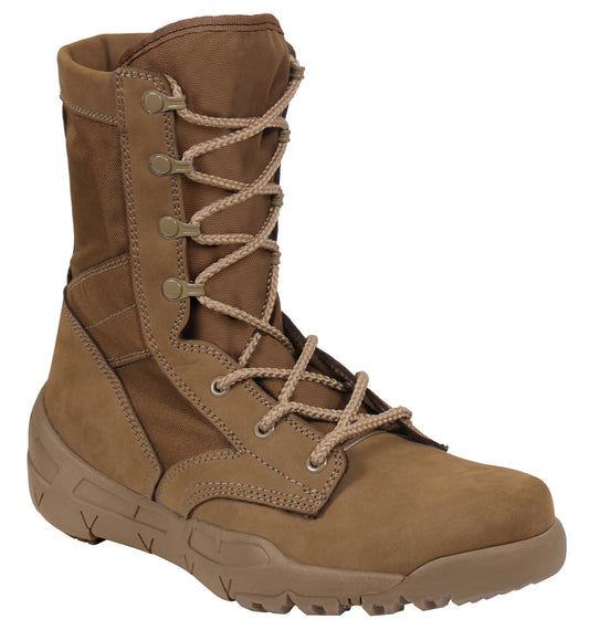 Rothco Waterproof V-Max Lightweight Tactical Boots - AR 670-1 Coyote Brown - 8.5 Inch - Tactical Choice Plus