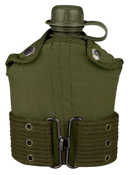 G.I. Type Plastic Canteen & Pistol Belt Kit - Tactical Choice Plus