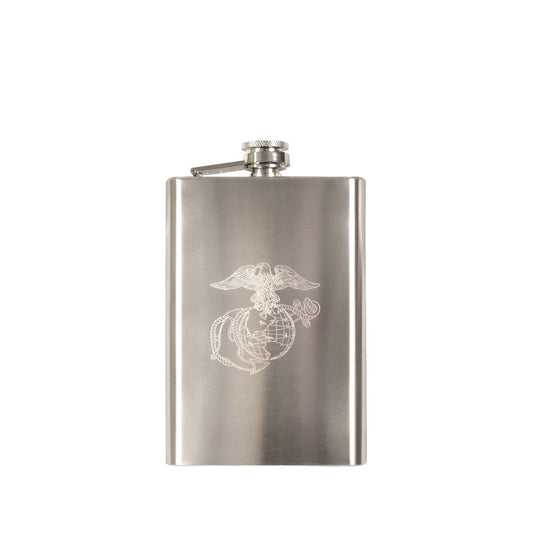 Engraved USMC Stainless Steel Flask - Tactical Choice Plus