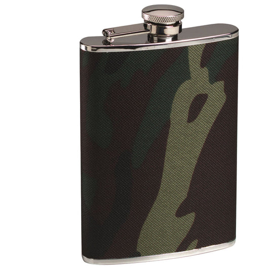 Woodland Camo Stainless Steel Camo Flask - Tactical Choice Plus