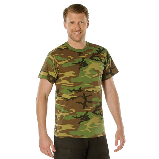 Rothco Woodland Camo T-Shirt With Pocket - Tactical Choice Plus