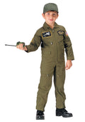 Kid's Flight Coverall With Patches - Olive Drab - Tactical Choice Plus