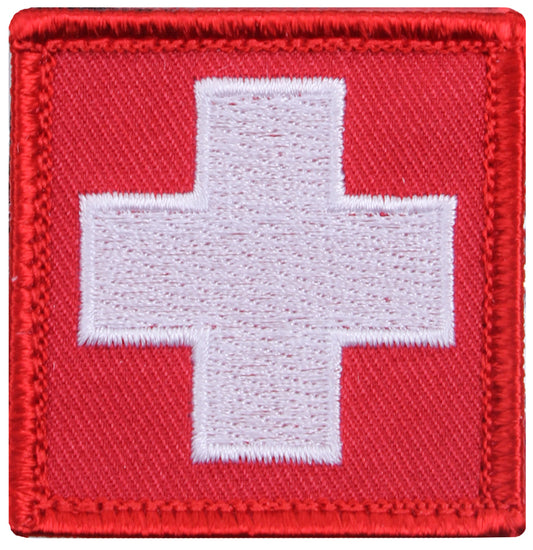 White Cross Red Morale Patch - Tactical Choice Plus