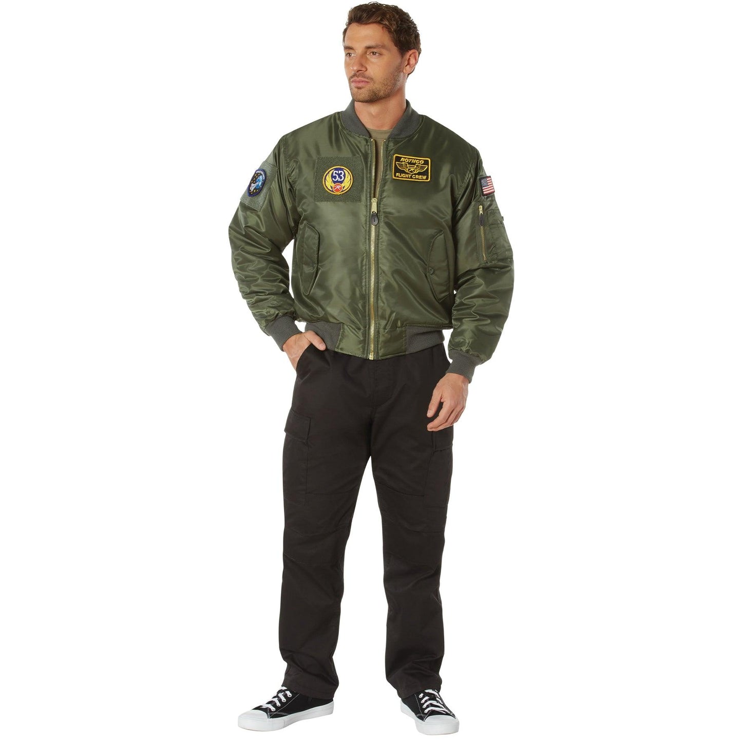 MA-1 Flight Jacket with Patches - Tactical Choice Plus