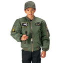 Kids Flight Jacket With Patches - Tactical Choice Plus