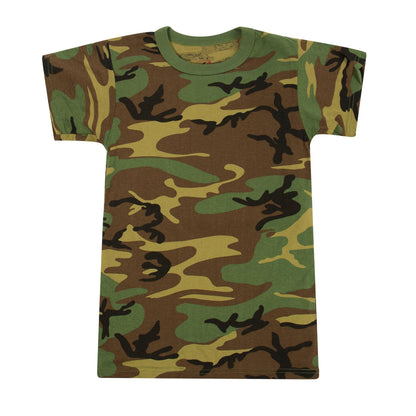 Kids Woodland Camo Heavyweight T-Shirt - Tactical Choice Plus