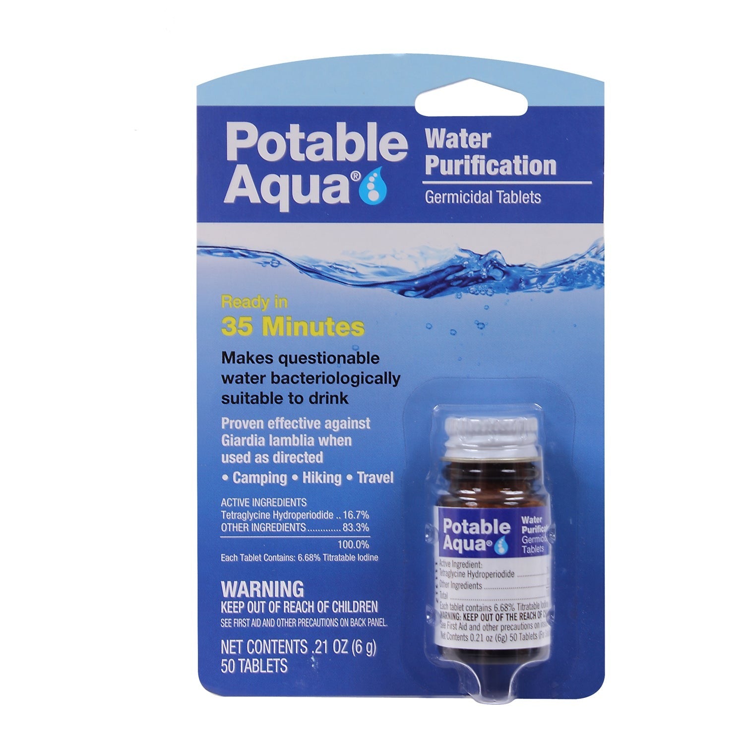 Potable Aqua Water Purification Tablets - Tactical Choice Plus