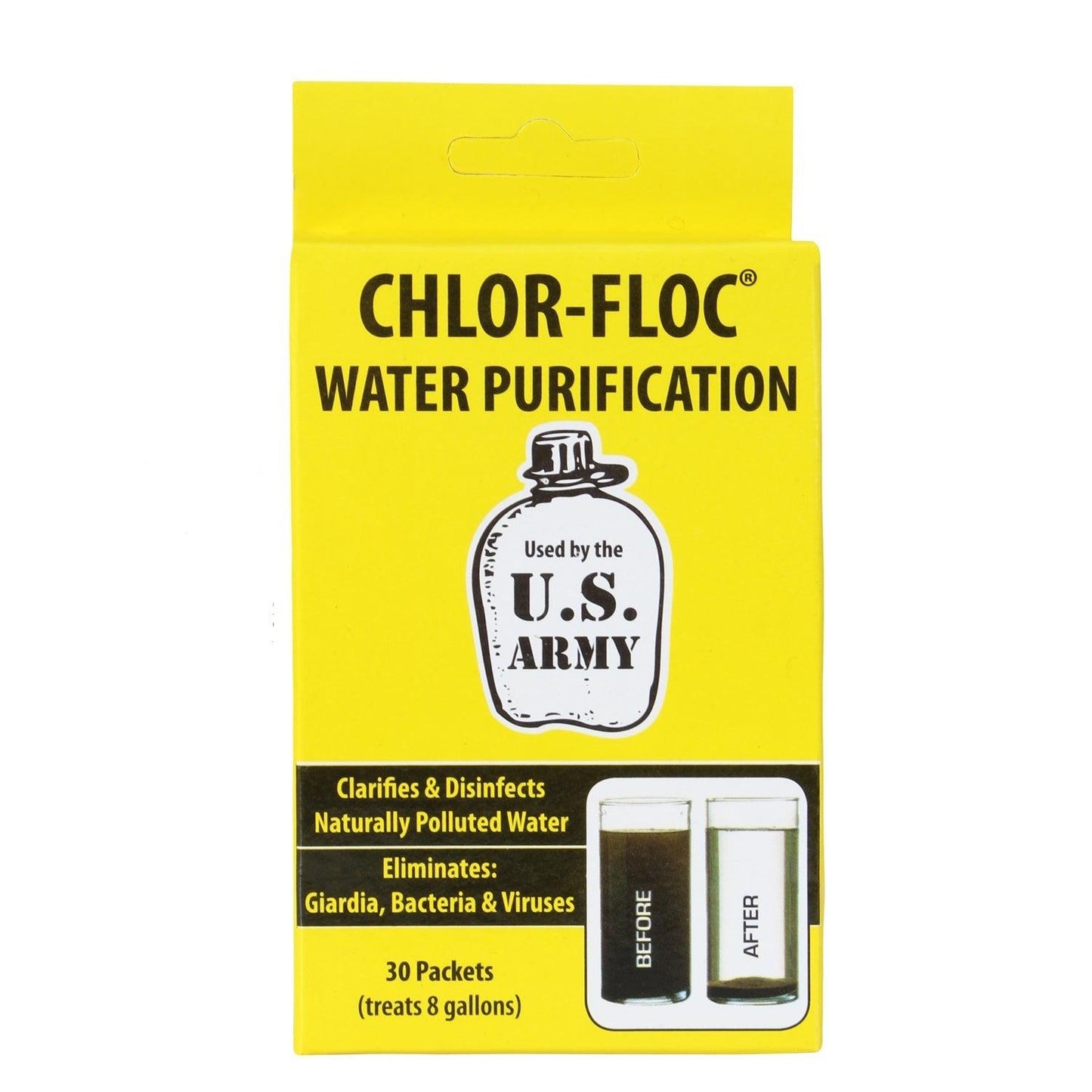 Chlor Floc Military Water Purification Powder Packets - Tactical Choice Plus