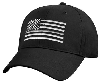 Thin Silver Line Flag Low Pro Cap - Tactical Choice Plus