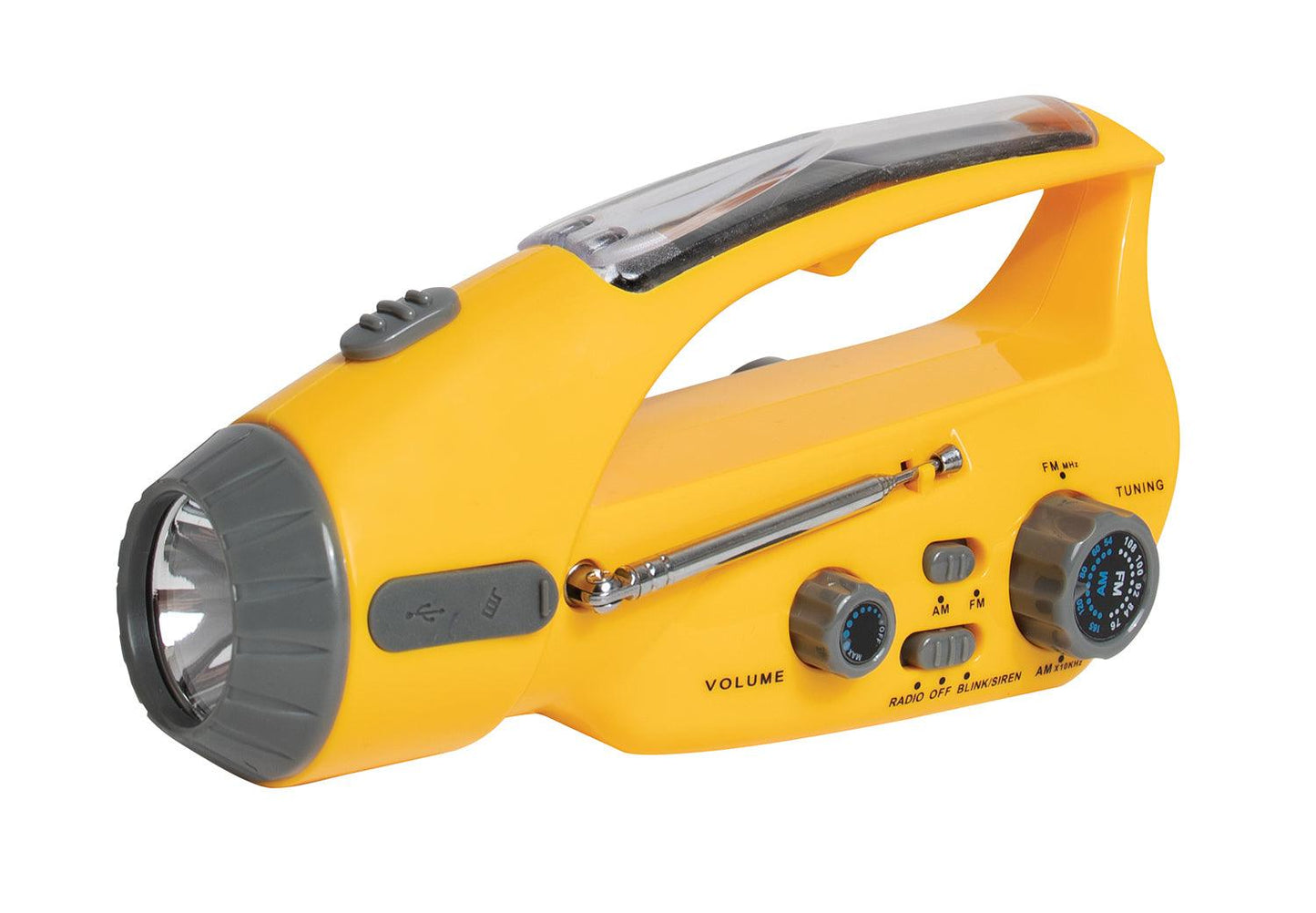 Solar/Wind Up Flashlight with Radio - Tactical Choice Plus