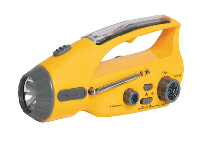 Solar/Wind Up Flashlight with Radio - Tactical Choice Plus