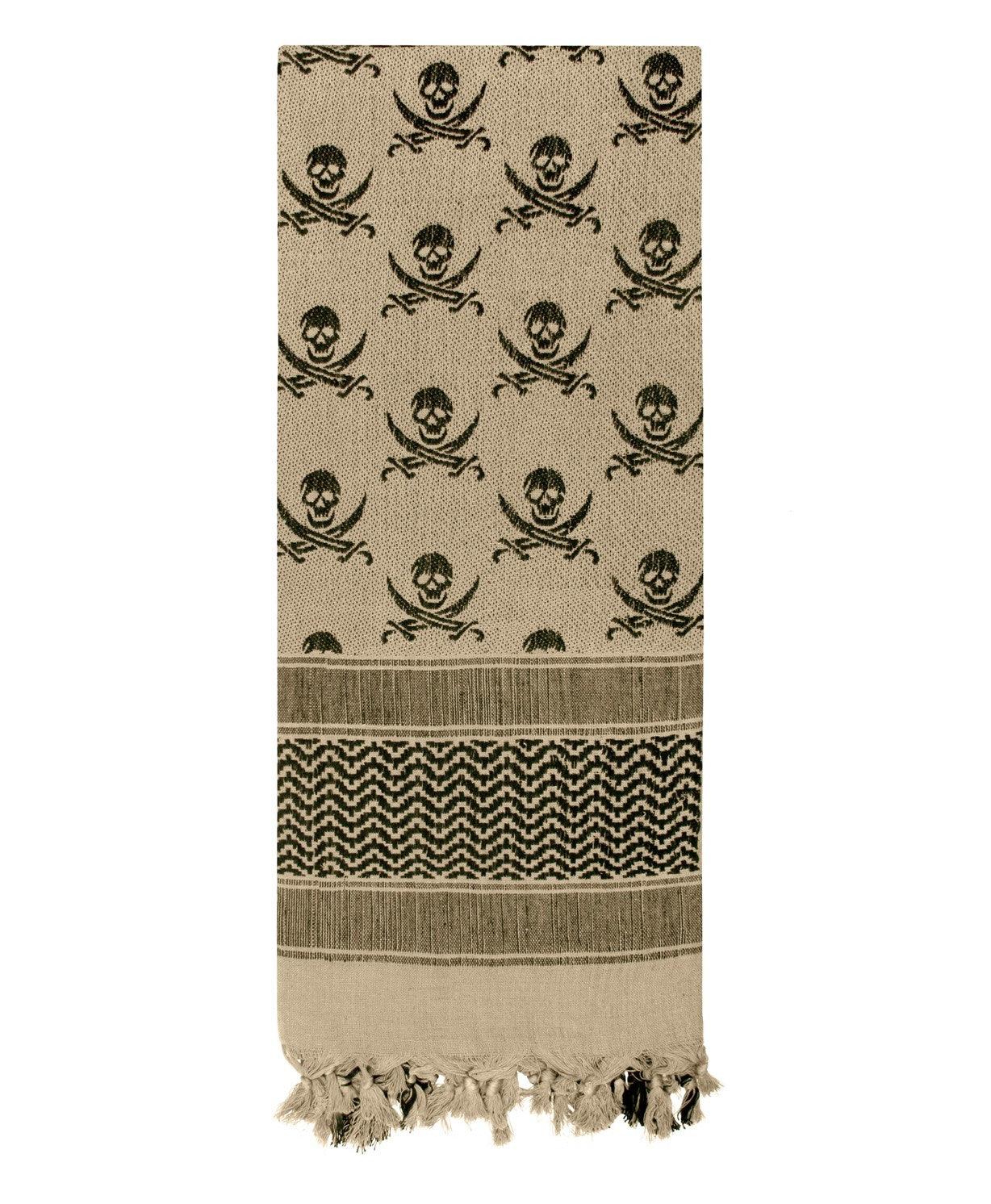 Rothco Skulls Shemagh Tactical Desert Keffiyeh Scarf - Tactical Choice Plus