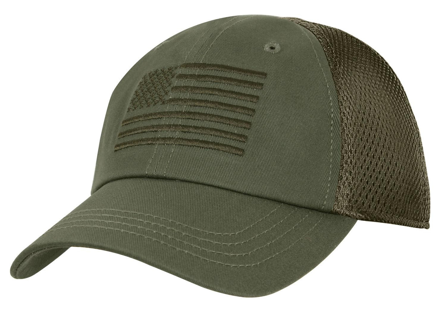 Tactical Mesh Back Cap With Embroidered US Flag - Tactical Choice Plus